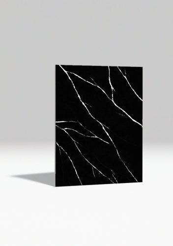 Carrara Black PVC falpanel 1220x2800 mm fekete-fehér színű
