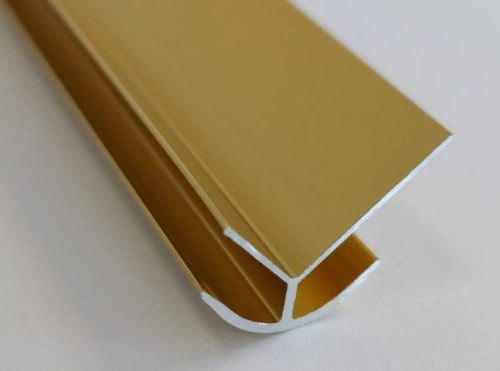 Alumínium külső ív takaró profil falpanelhez 16 mm arany