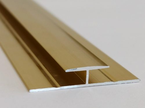 Alumínium H profil falpanel összeillesztéséhez 13 mm arany