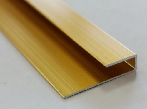 Alumínium záróprofil falpanel szélének zárásához 10 mm arany